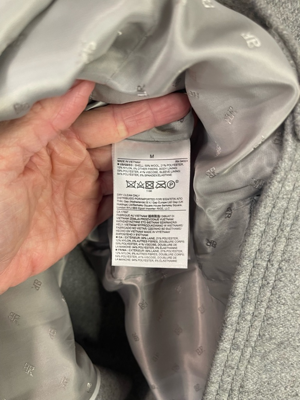 Banana Republic Light Gray Double-Breasted Pea Coat - Picture 12 of 12